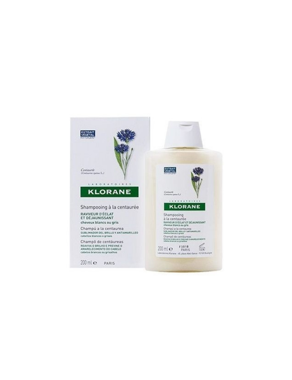 Klorane Champú Reflejos Plateados A La Centaurea 200 Ml